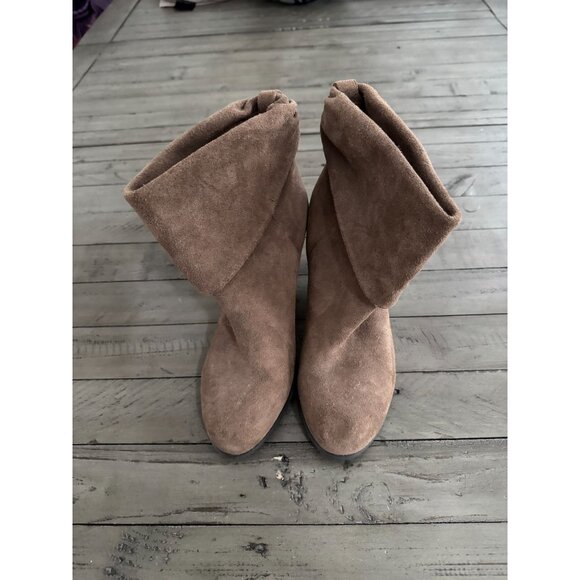 BCBGENERATION Cesina Cesinaz Brown Suede Slouchy Ankle Booties Size 9 - Picture 5 of 11